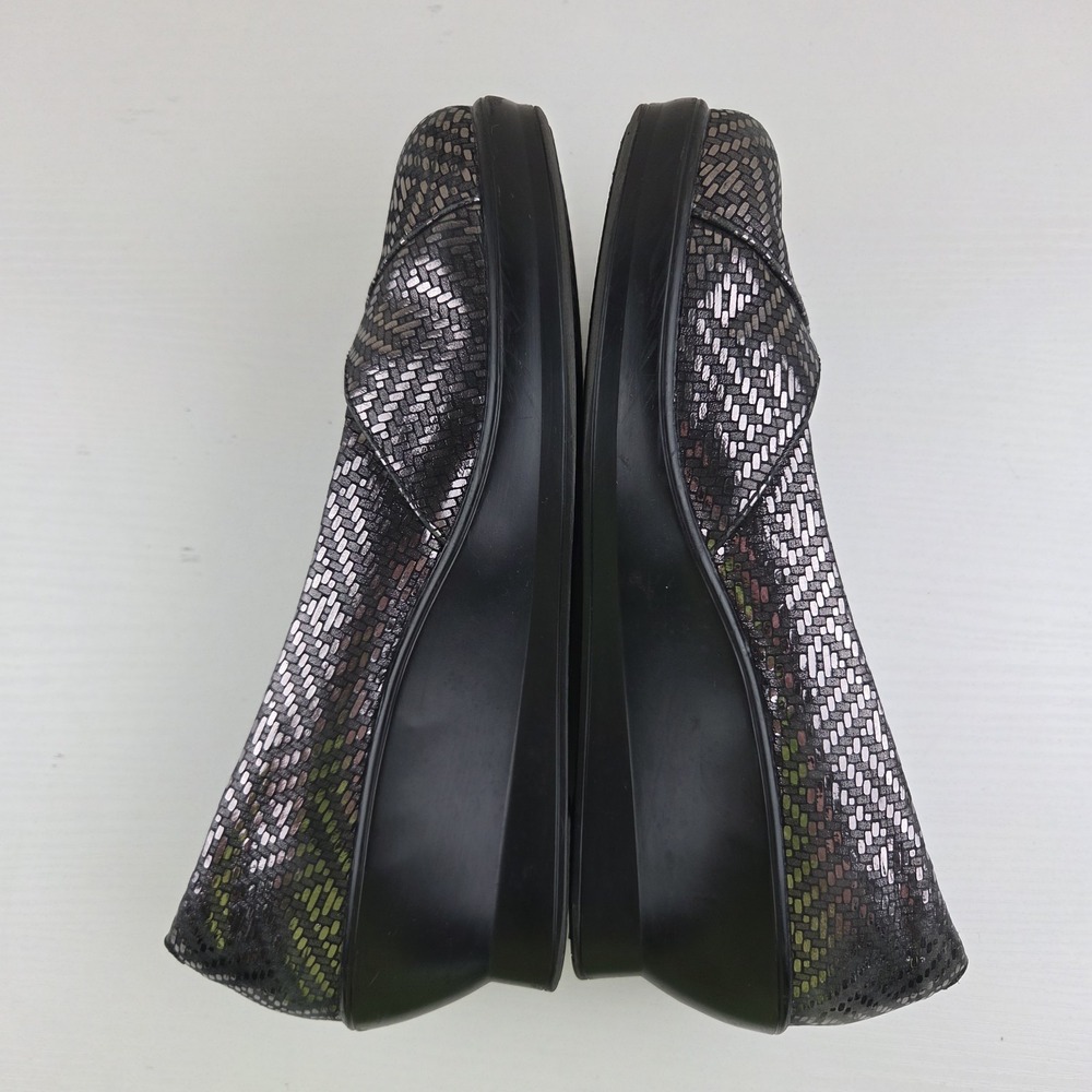 Alegria Women's Flirt‎ Dazzler Leather Pewter Wedge Size 9.5 - Picture 8 of 12
